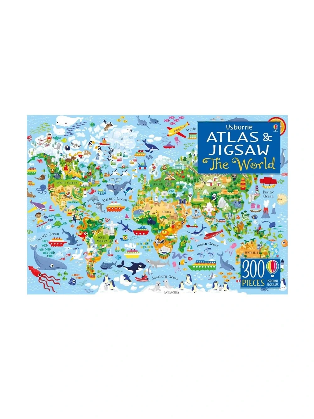 Usborne Atlas & Jigsaw Puzzle The World